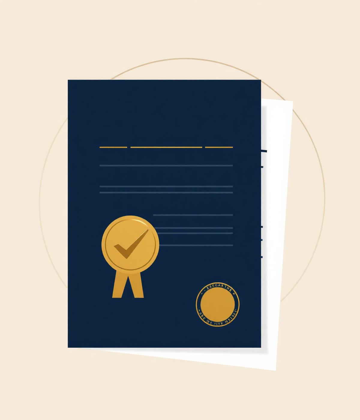 Executive resume with certification seal